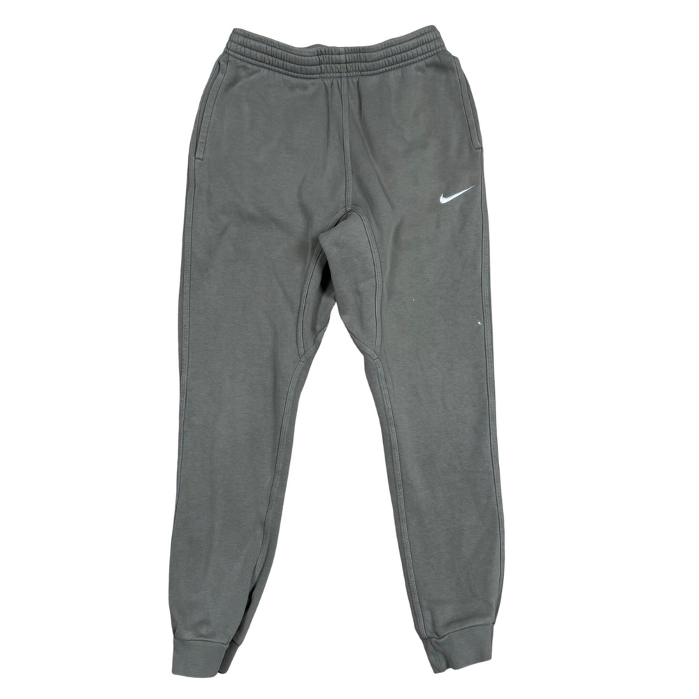 Nike Joggers Size S 12.5in Waist Fleece Sweatpants Grey Swoosh Logo Sporty Kids
